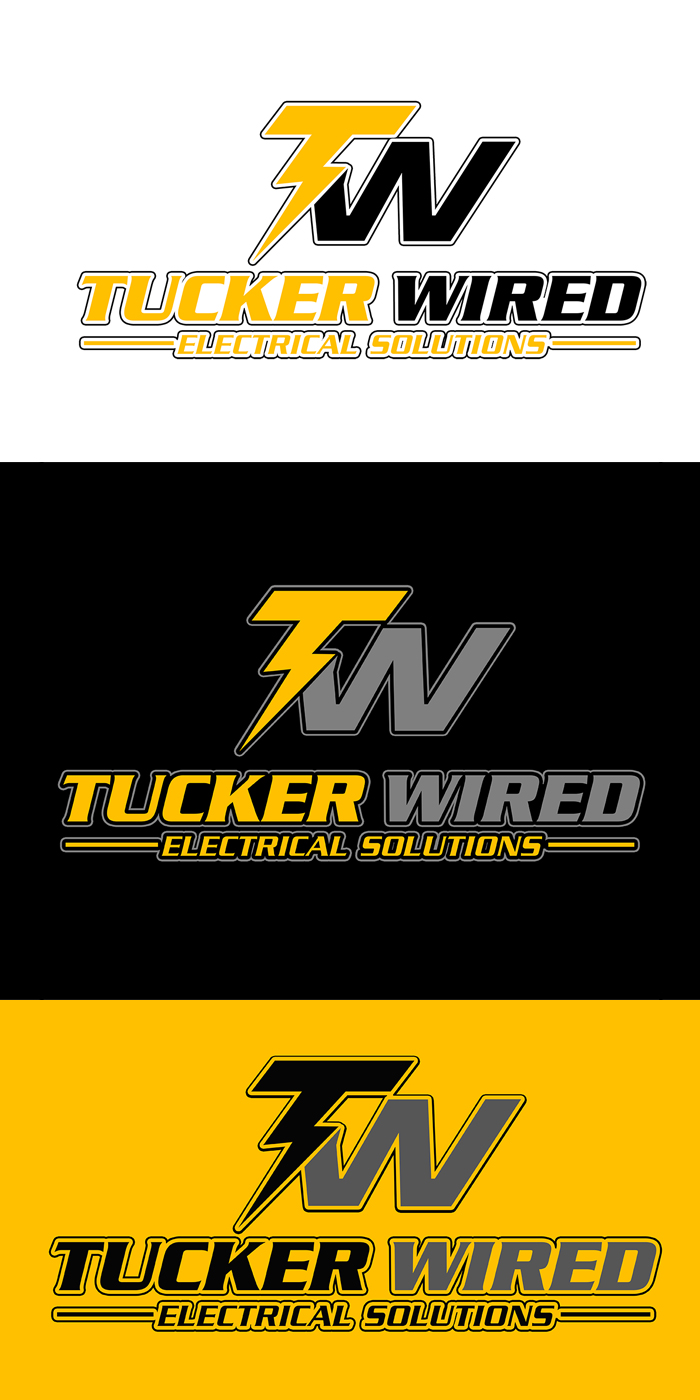 Logo Design by Borun for TUCKER WIRED ELECTRICAL SOLUTIONS  | Design #25801054