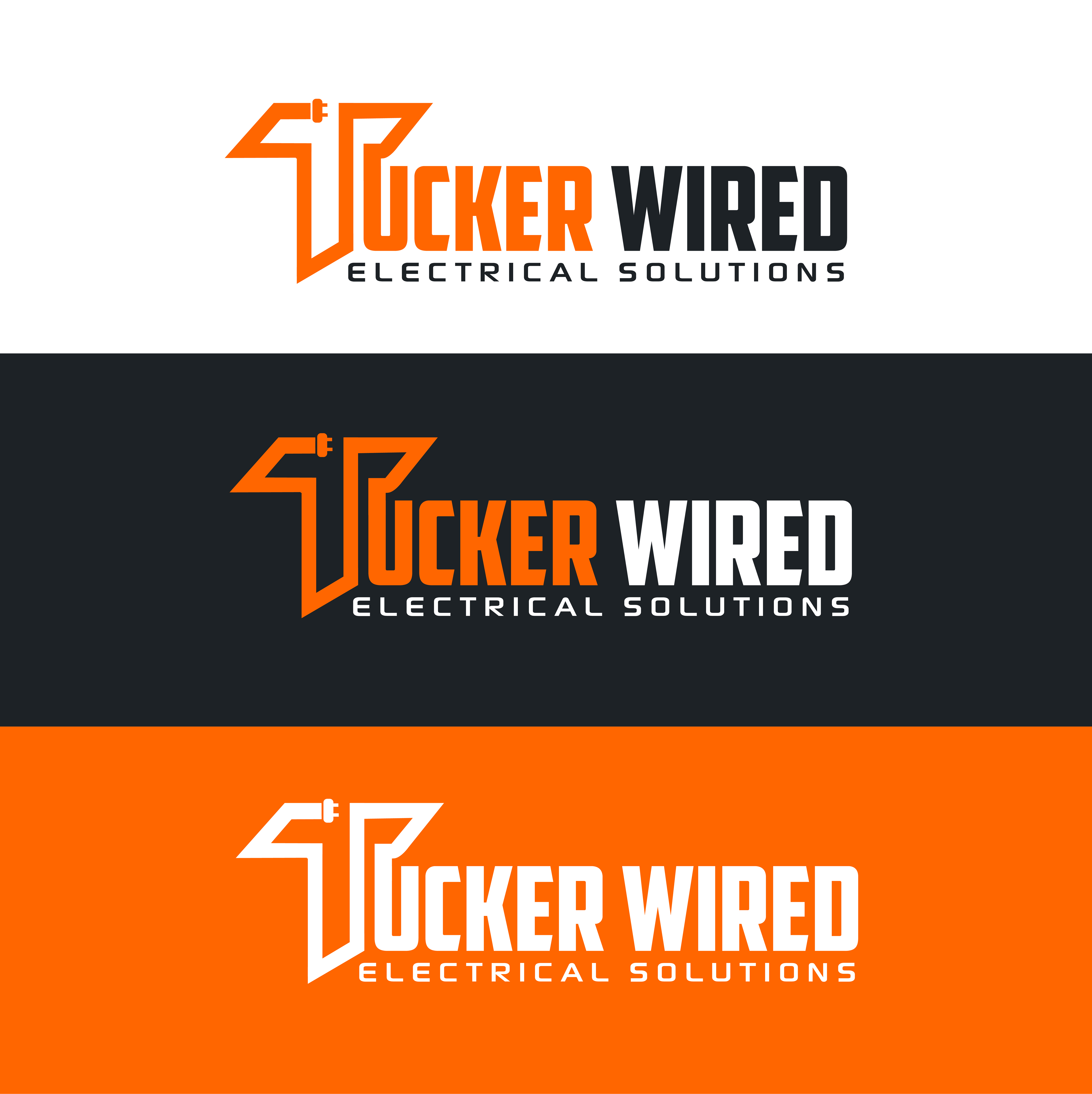 Logo Design by Hardcore Design for TUCKER WIRED ELECTRICAL SOLUTIONS  | Design #25790994