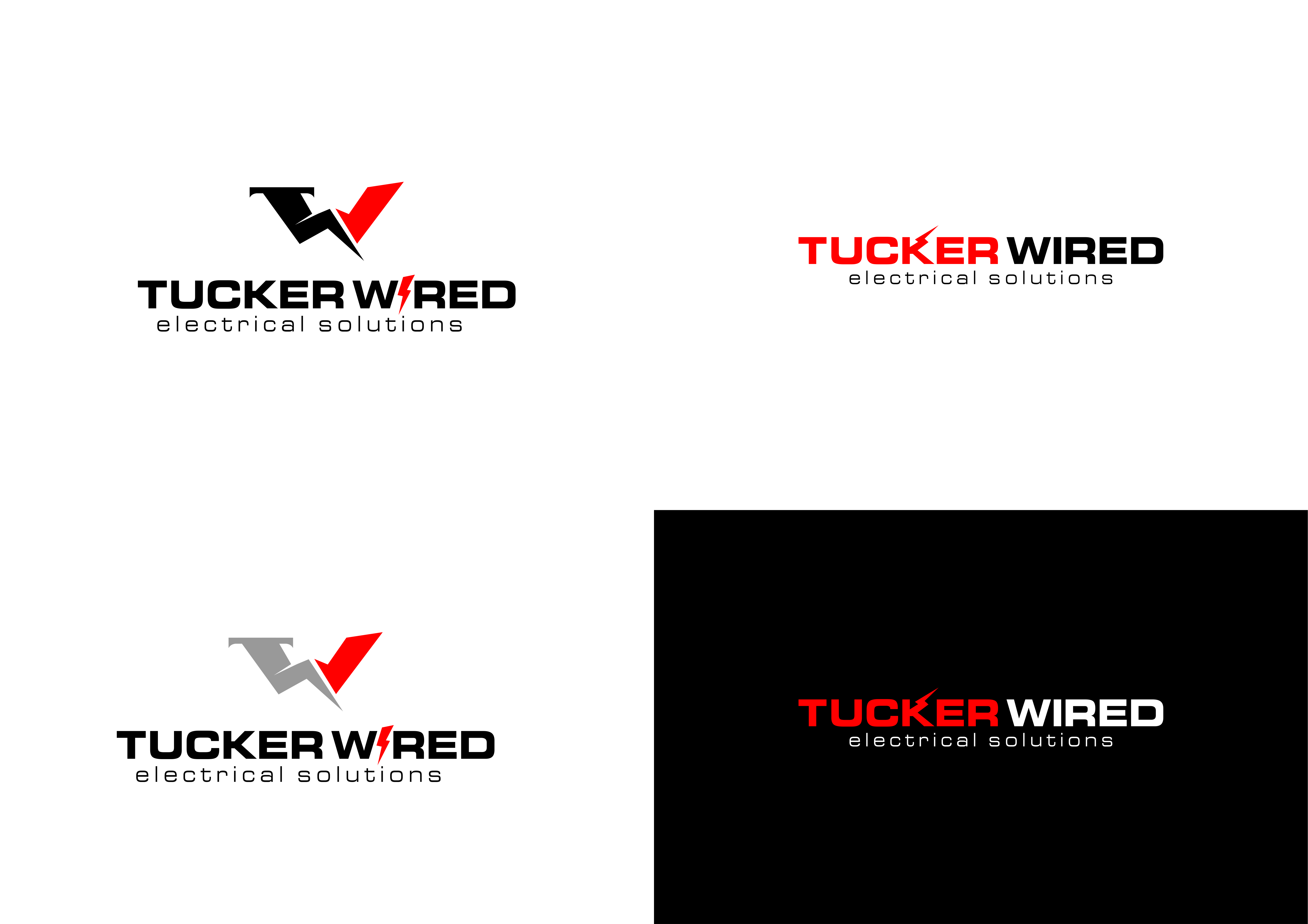 Logo Design by graphics1 for TUCKER WIRED ELECTRICAL SOLUTIONS  | Design #25790736