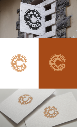 Pom Pom Bagels | Logo Design by GLDesigns