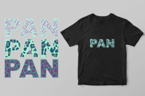 PAN   Mint lilac animal print | Diseño de Camiseta por Elizaveta M