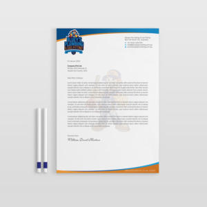 Letterhead Design by Pinar™ for www.blueysplumbing.com.au | Design #25851506