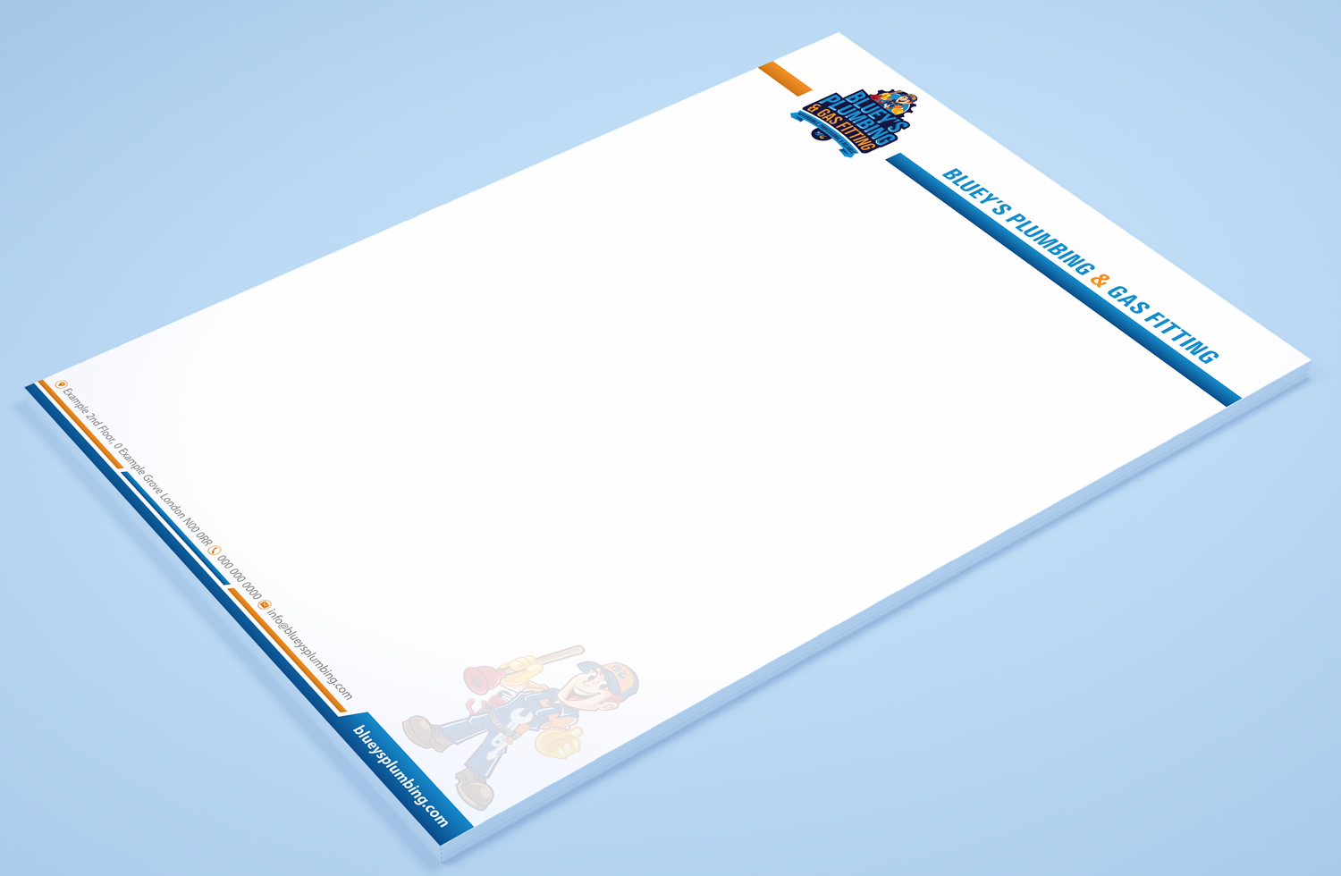 Diseño de Membrete por Petter Goms para www.blueysplumbing.com.au | Diseño #25851865