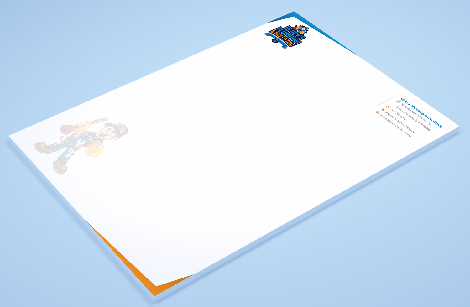 Diseño de Membrete por Petter Goms para www.blueysplumbing.com.au | Diseño #25853479