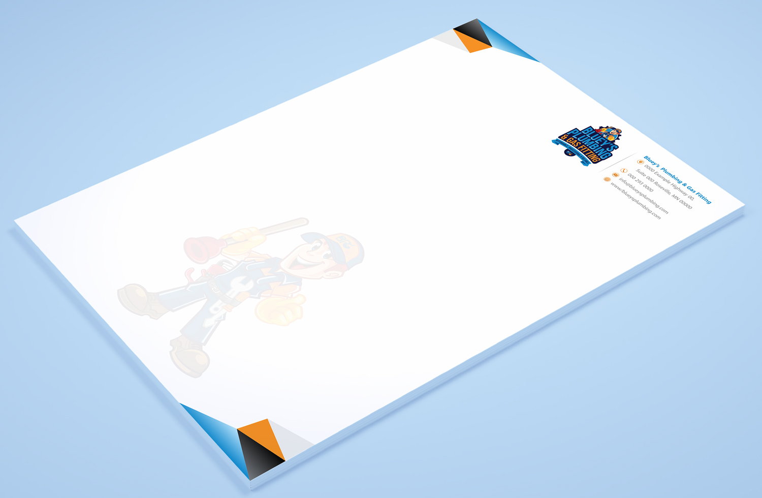 Diseño de Membrete por Petter Goms para www.blueysplumbing.com.au | Diseño #25853514