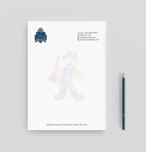 Letterhead Design by R.design for www.blueysplumbing.com.au | Design: #25849894