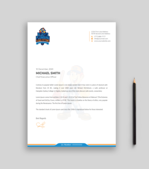 Letterhead Design by Musa. A for www.blueysplumbing.com.au | Design #25849353