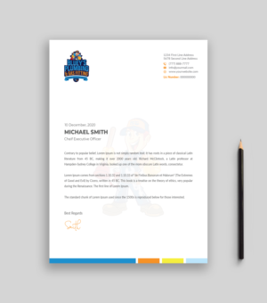 Letterhead Design by Musa. A for www.blueysplumbing.com.au | Design: #25852244