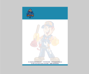 Letterhead Design by sammovilka for www.blueysplumbing.com.au | Design: #25849995