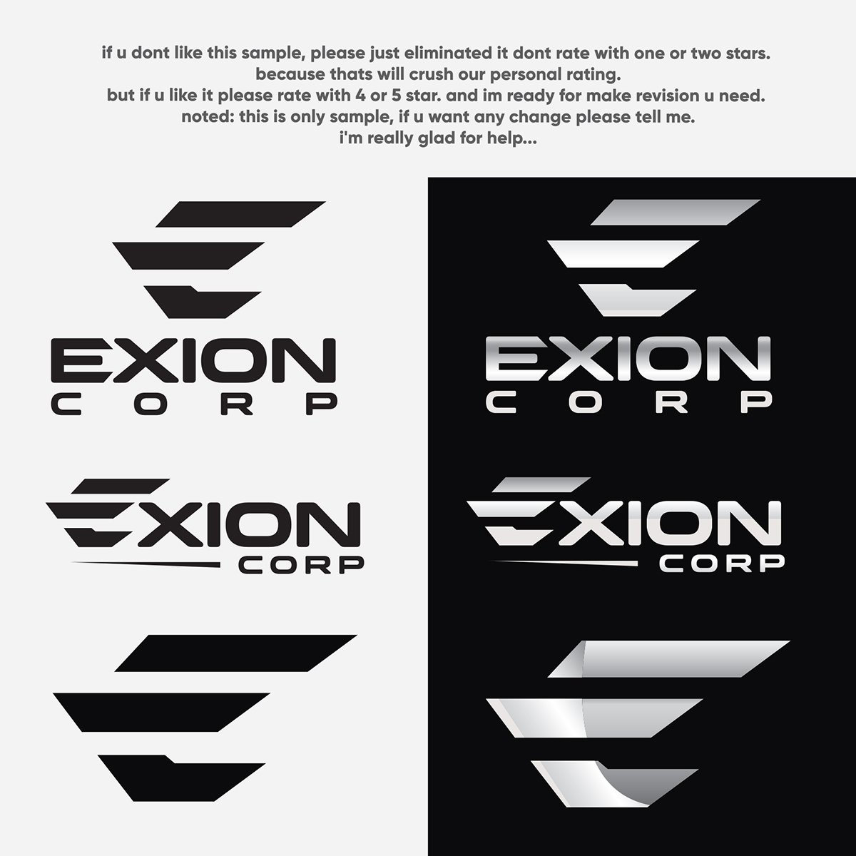 Logo Design by IdentsArt for EXION CORP | Design #25906488