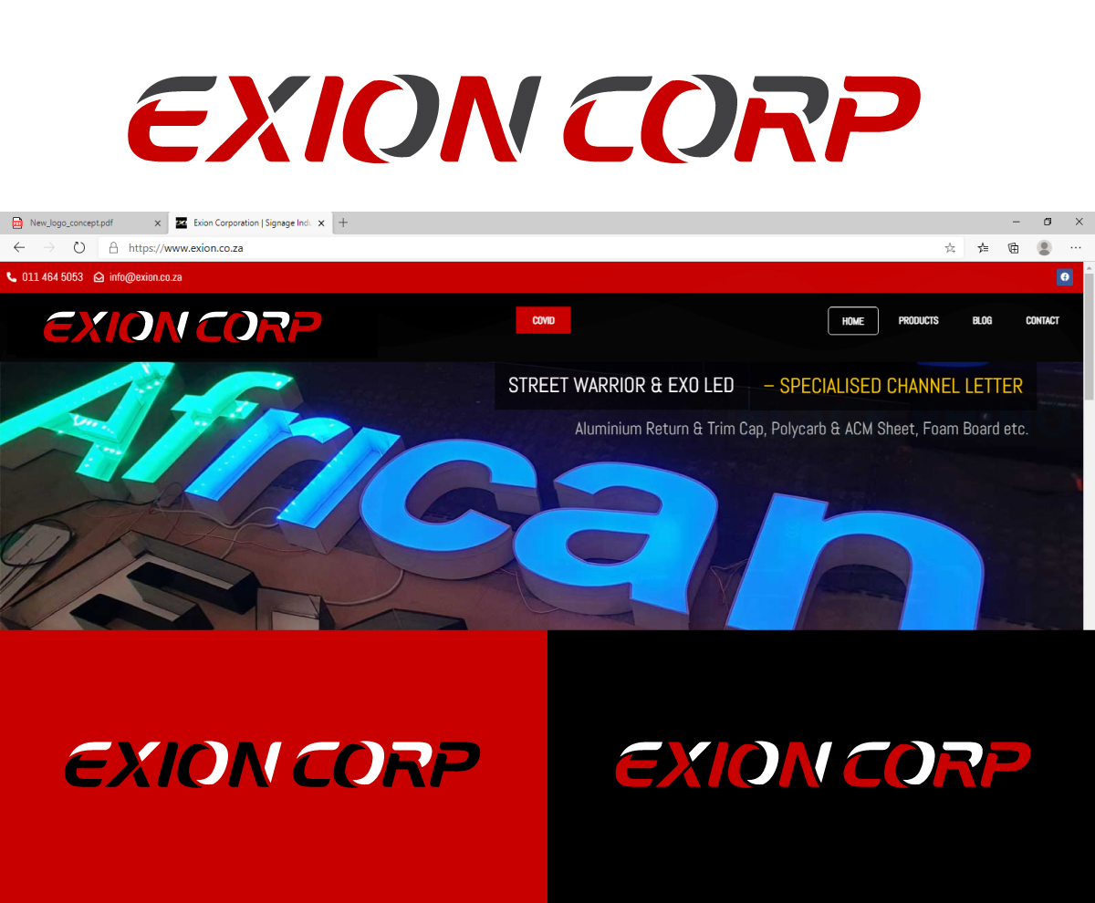 Logo Design by Nova Tech Solutions for EXION CORP | Design #25830541