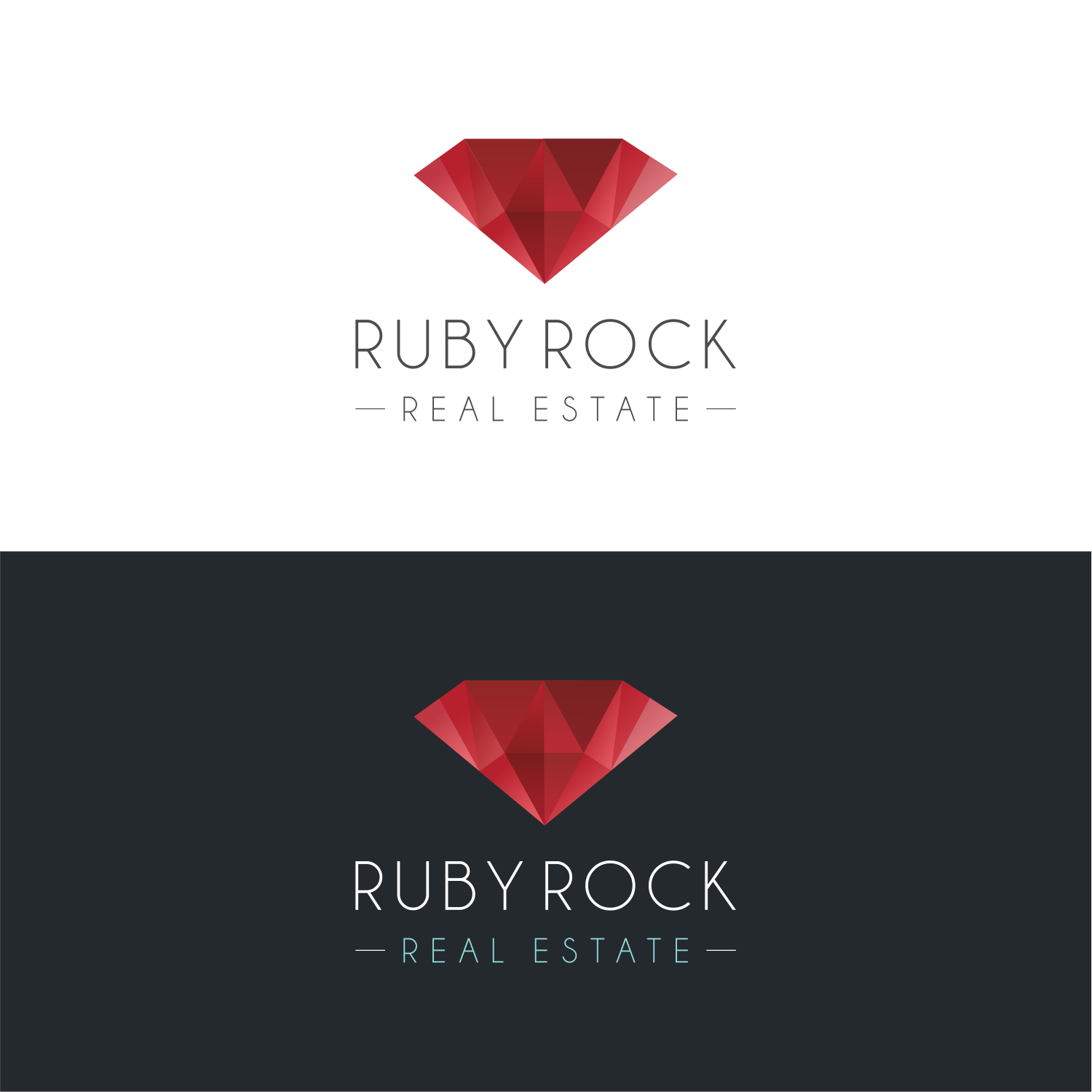 Logo Design by ThiagoB for Ruby Rock Real Estate | Design #28244795