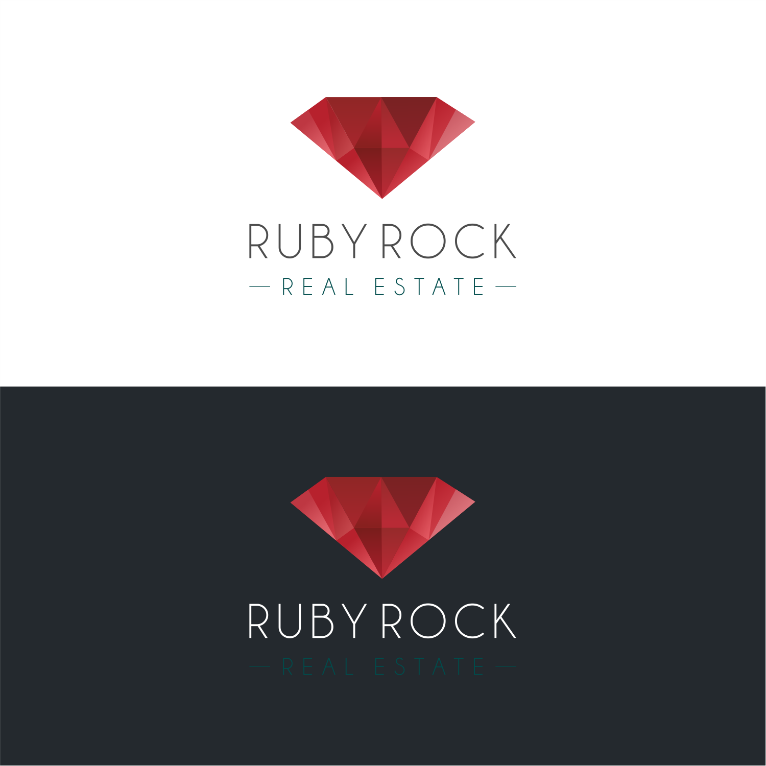 Logo Design by ThiagoB for Ruby Rock Real Estate | Design #28253458