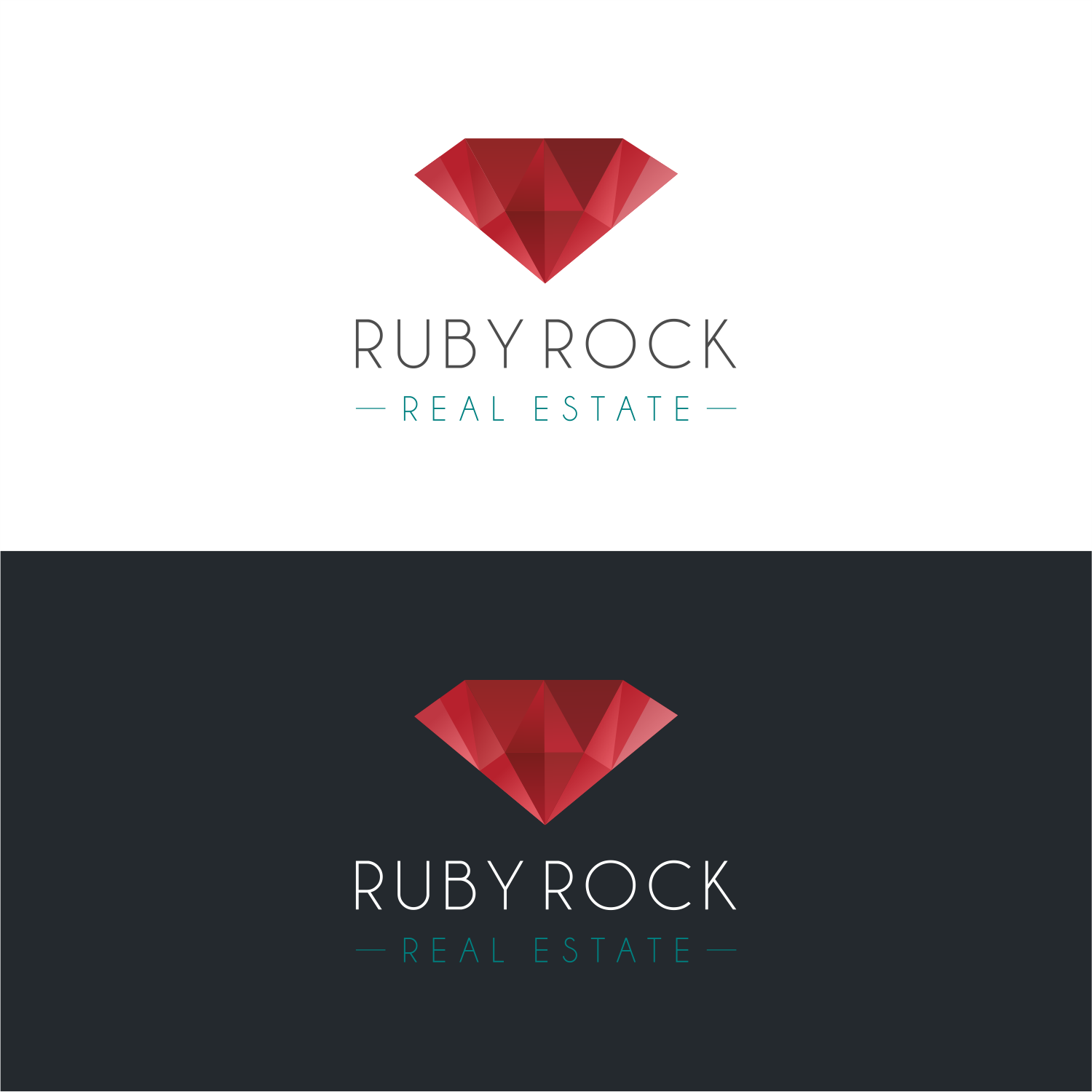 Logo Design by ThiagoB for Ruby Rock Real Estate | Design #28253460