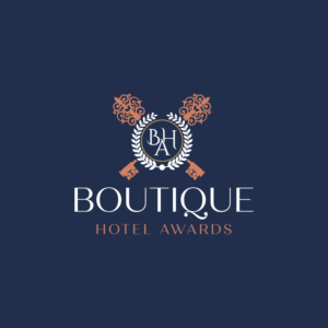 We want 'BOUTIQUE HOTEL AWARDS' to be written parallel or directly below to an icon in logo. Icon logo does not contain words | Design de Logo par -:SD:-