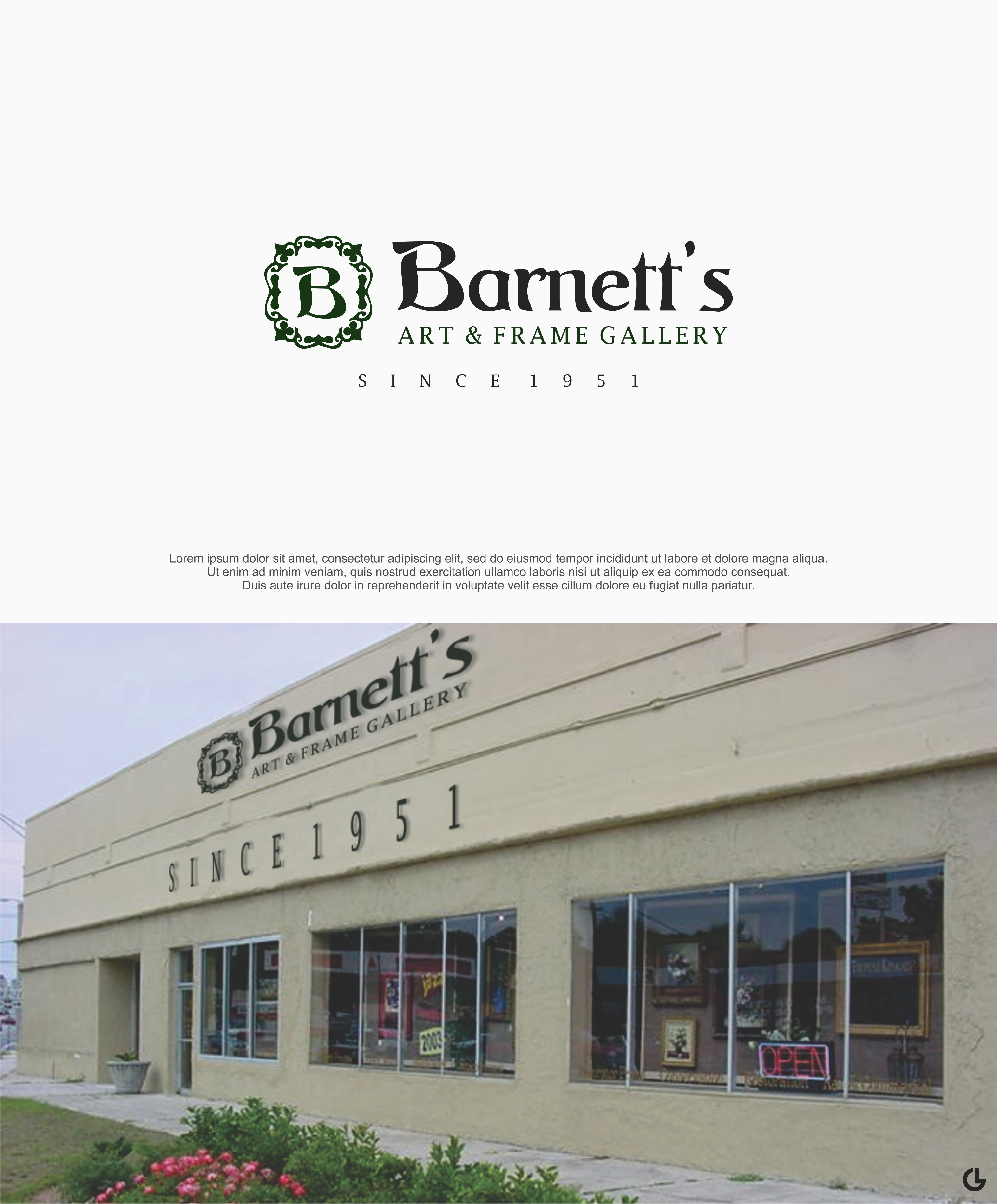 Logo Design by R!CKY for Barnett's Art & Frame Gallery | Design #25829519