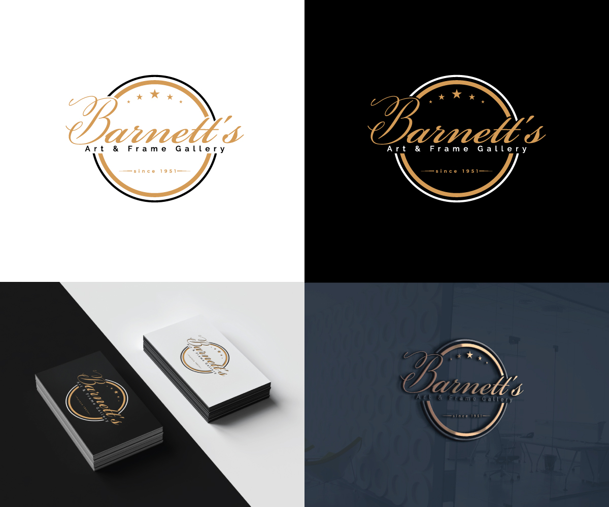 Logo Design by uitaki for Barnett's Art & Frame Gallery | Design #25799564