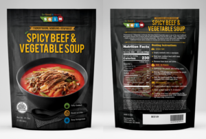 Retail Package Design for Spicy Beef Soup | Design Emballage par Navisol Creatives