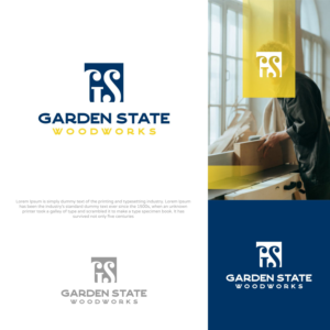 Garden State Woodworks or GS Woodworks | Logo Design by Apple Dsigner