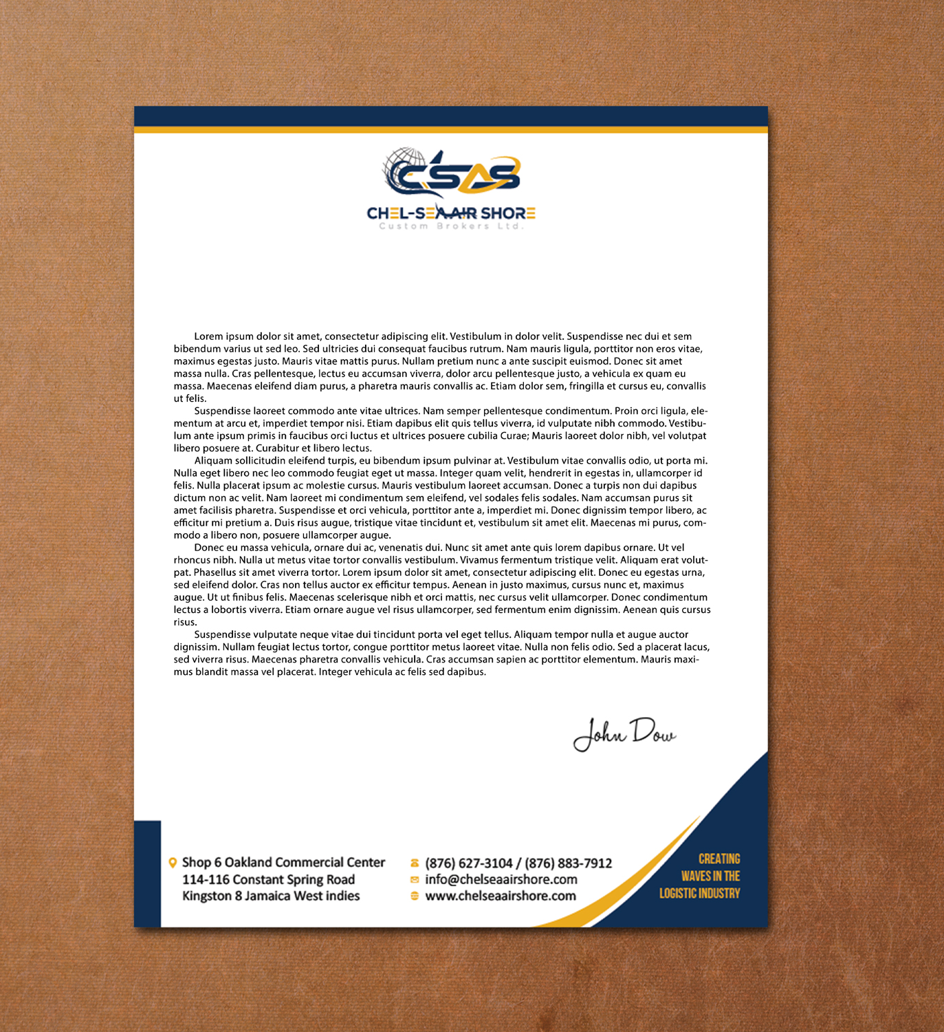 Letterhead Design by anshtoyj for this project | Design #25805780
