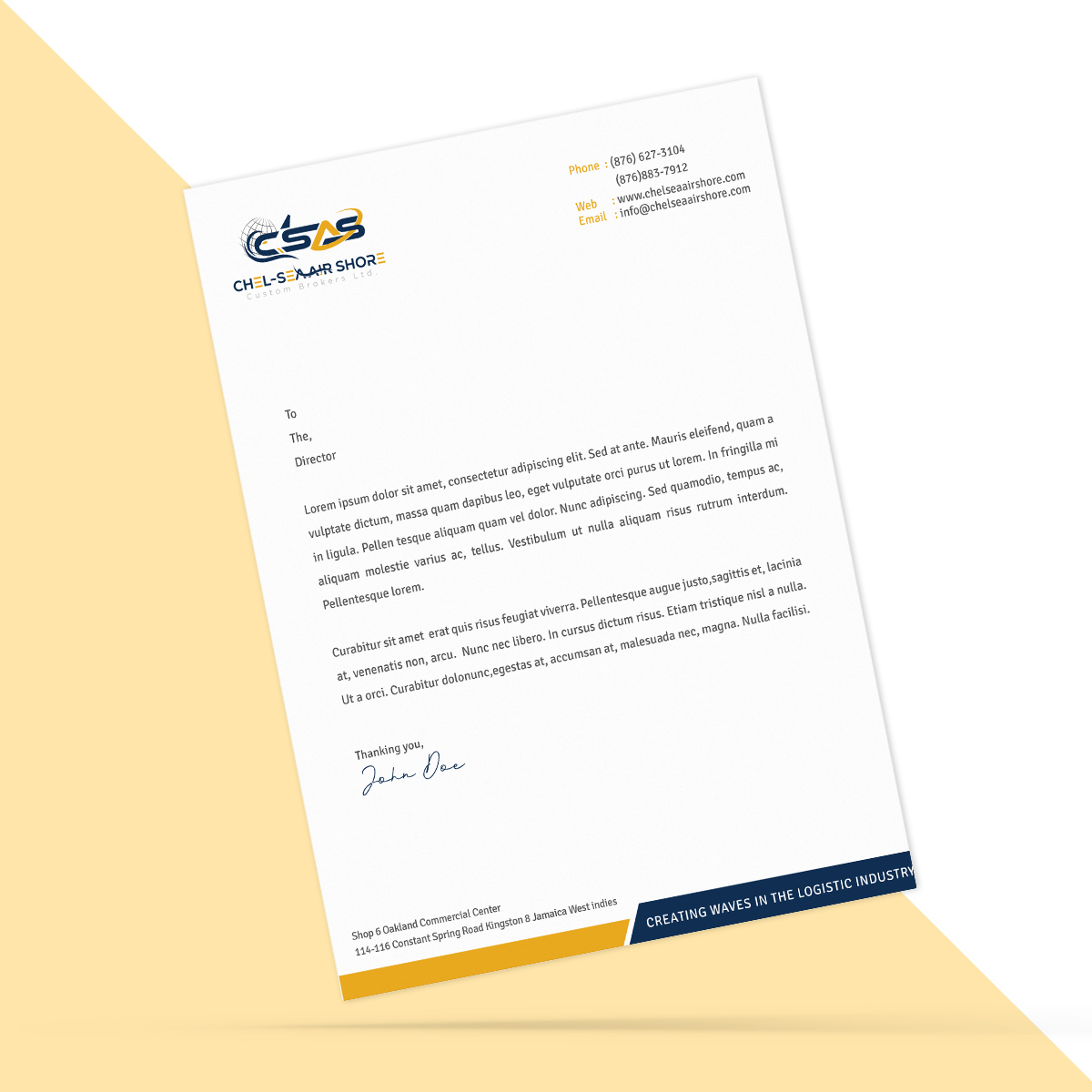 Letterhead Design by Creative Jiniya for this project | Design #25805273