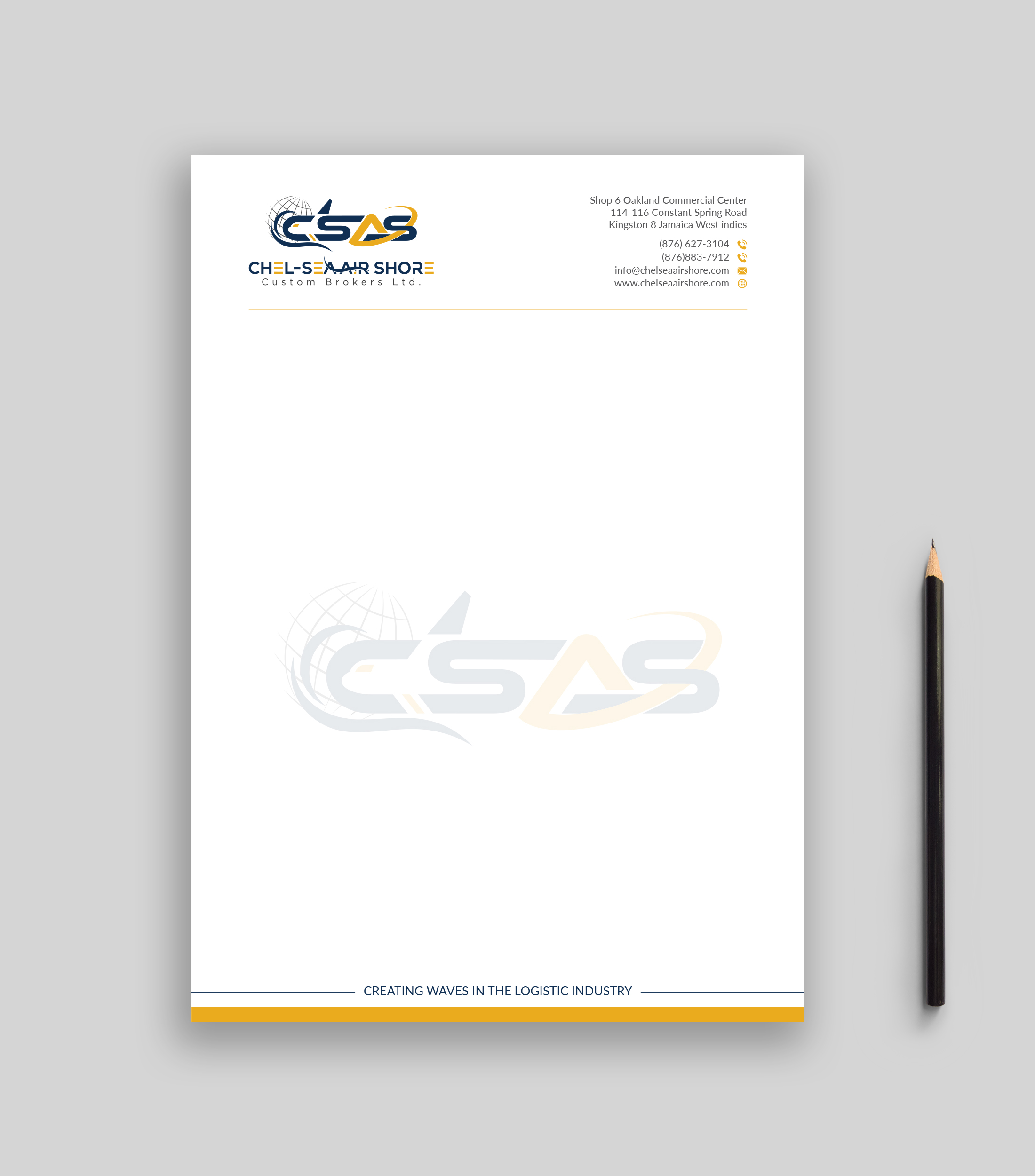 Letterhead Design by Musa. A for this project | Design #25804301
