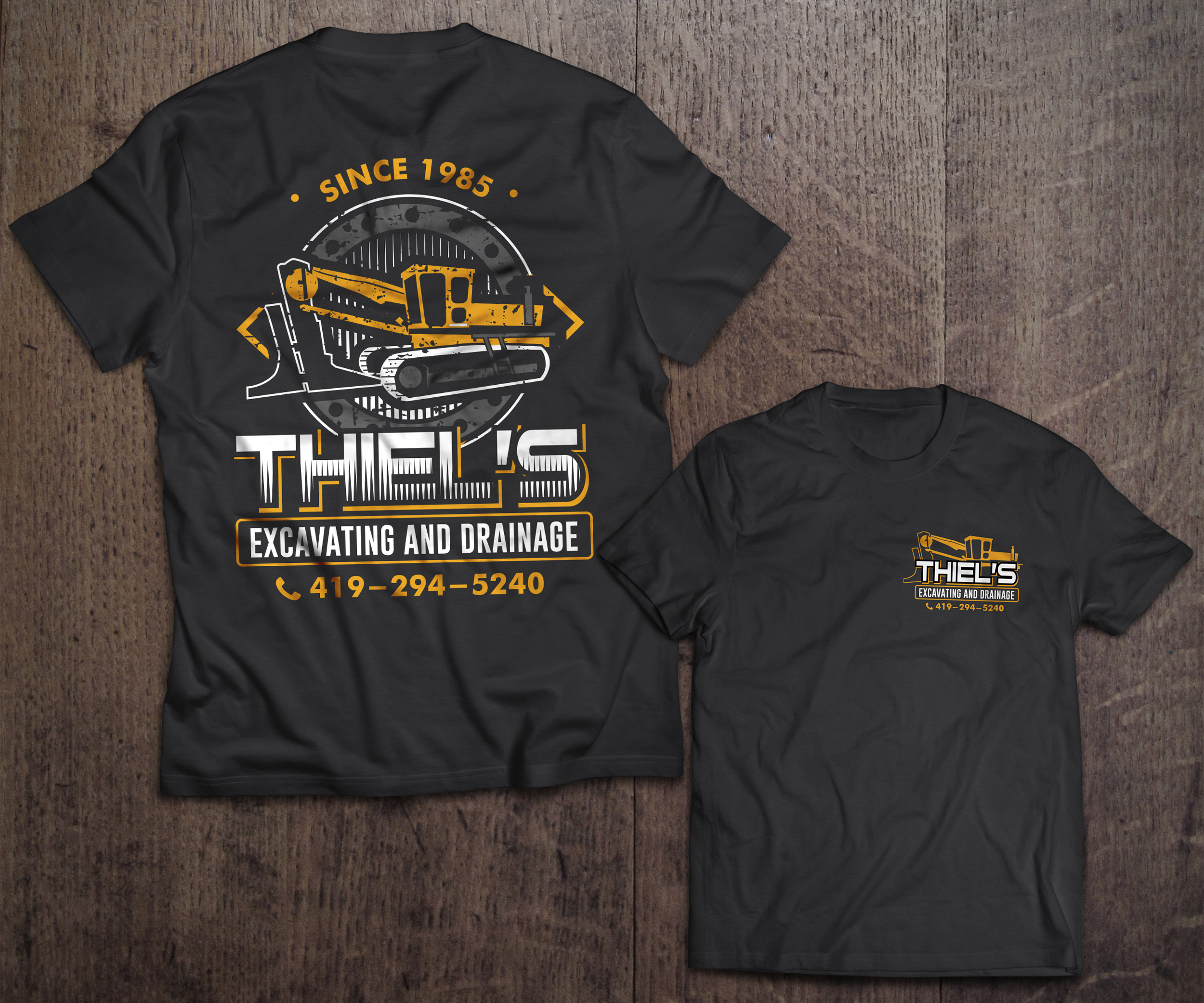 Design de T-shirt par FigliaPerduta pour Thiel's Excavating and Drainage | Design #25812976