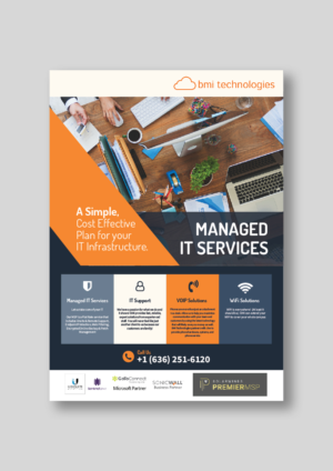 Pamphlet for IT Services Company (MSP Provider or Managed Services Provider) | Flyer Design by desainerd
