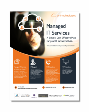 Pamphlet for IT Services Company (MSP Provider or Managed Services Provider) | Flyer Design by Fine Graphics House