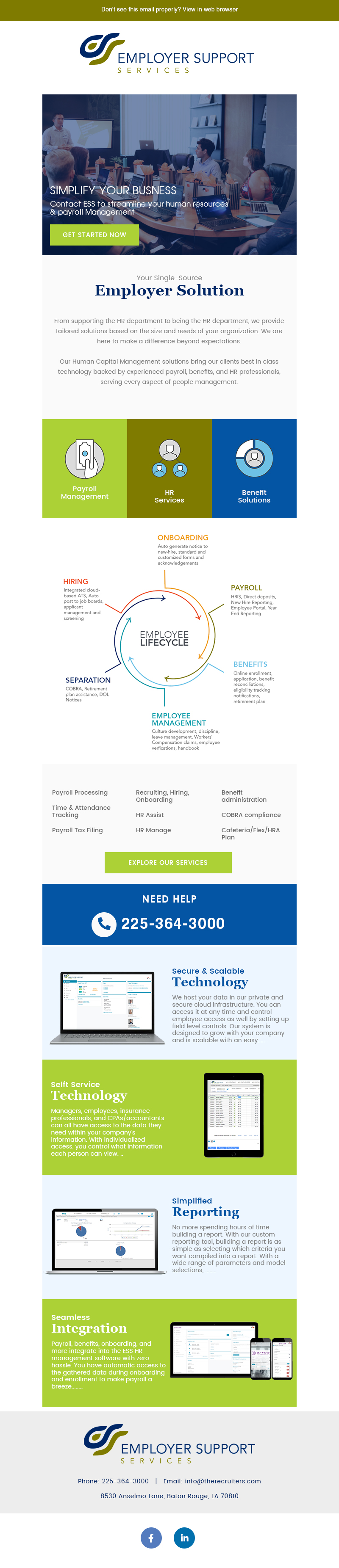 Email Marketing Design by Expert Designer for Employer Support Services | Design #25816834