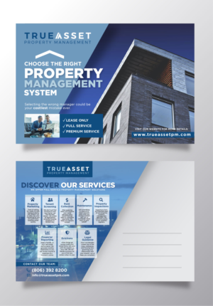 Postcard design to acquire new clients for my Property Management Company | Diseño de Postal por apolgv