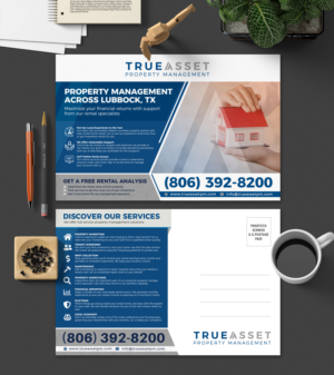 Postcard design to acquire new clients for my Property Management Company | Diseño de Postal por SAI DESIGNS