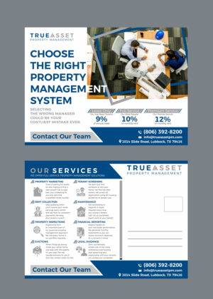 Postcard design to acquire new clients for my Property Management Company | Diseño de Postal por Fine Graphics House
