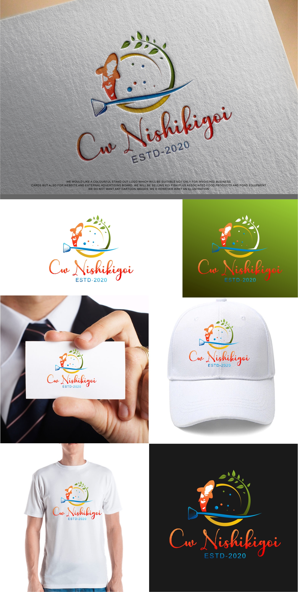 Logo Design by fly  design for CW Nishikigoi | Design #25828065
