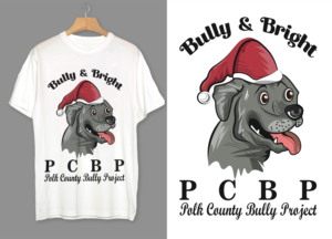 Christmas Pit Bull T-shirt | T-Shirt-Design von SAI DESIGNS
