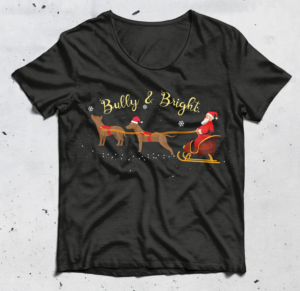Christmas Pit Bull T-shirt | T-Shirt-Design von Alaya