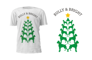 Christmas Pit Bull T-shirt | T-Shirt-Design von D'Mono