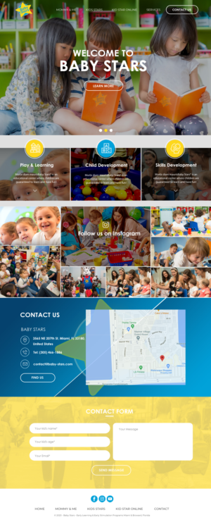 Homepage for preschool with coding and branding | Web Design by Blue Sparrow