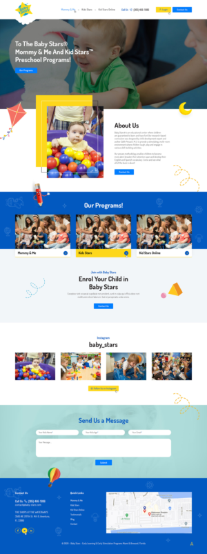 Homepage for preschool with coding and branding | Web Design by Ved Web Services