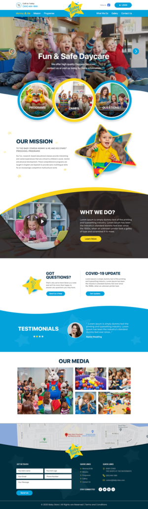 Homepage for preschool with coding and branding | Web Design by Shijo John