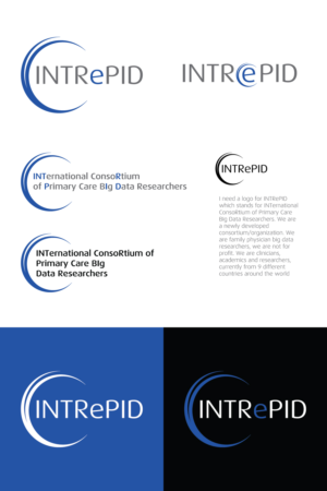 I would like a version that says just INTRePID and a version that has the accronym spelled out completely INTernational ConsoRtium of Primary Care BIg Data Researchers | Logo-Design von uandbdeziner