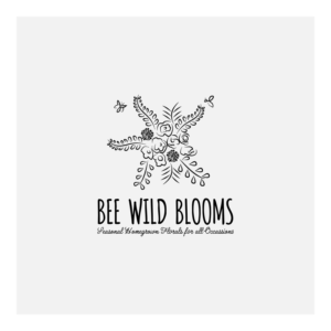 Bee Wild Blooms seasonal homegrown florals for all occasions | Diseño de Logo por Treelly