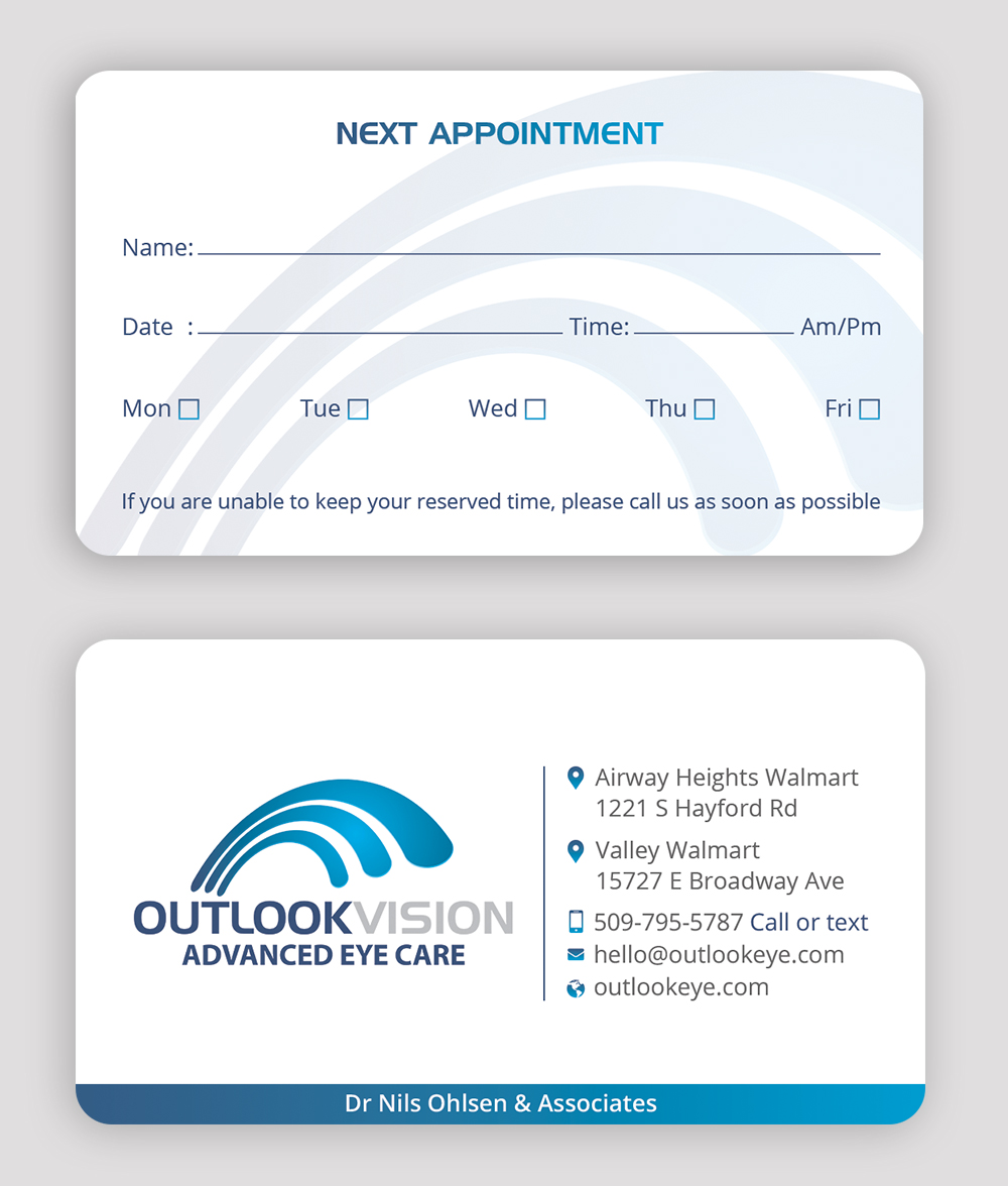 Diseño de Tarjeta de Presentación por DesignShout para Outlook Vision | Diseño #25832596