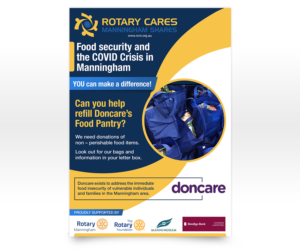 Rotary Cares - Manningham Shares Advertising Flyer | Flyer Design by Luniere Designs