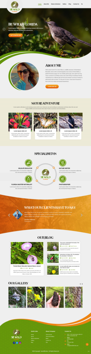 Design Wordpress par pb pour Be Wild Florida  | Design : #25846476