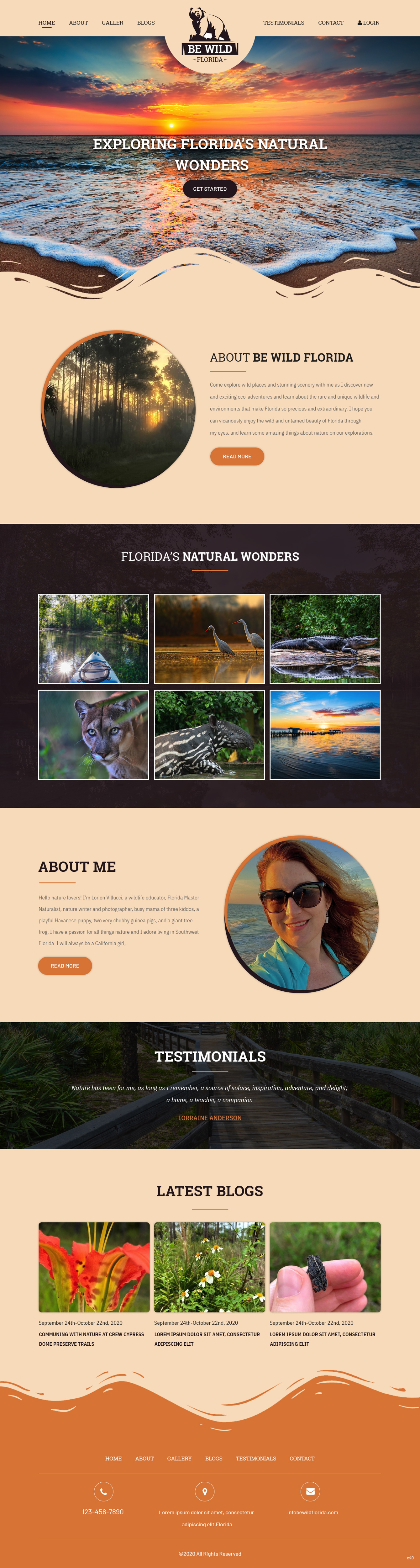 WordPress-Design von pb für Be Wild Florida  | Design #25846480