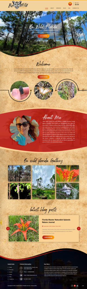 Design Wordpress par pb pour Be Wild Florida  | Design : #25855580
