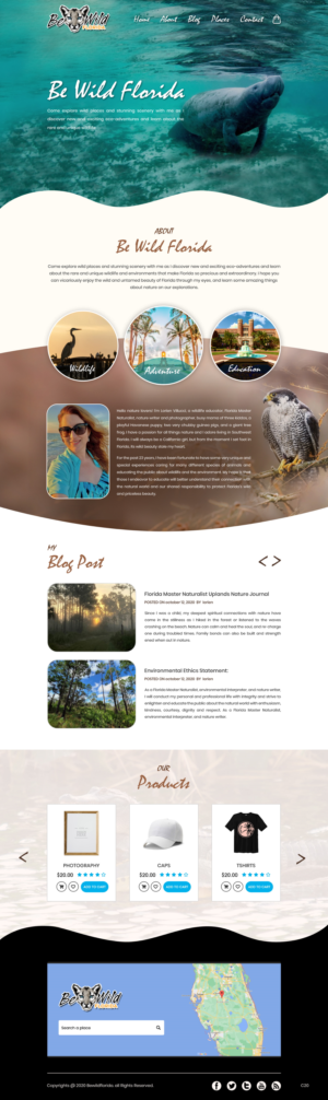 Design Wordpress par pb pour Be Wild Florida  | Design : #25868568