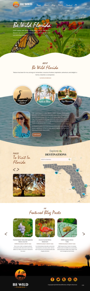 Design Wordpress par pb pour Be Wild Florida  | Design : #25969568
