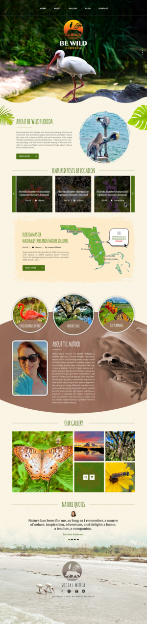 Wordpress Design by SAI DESIGNS for Be Wild Florida  | Design #25997820